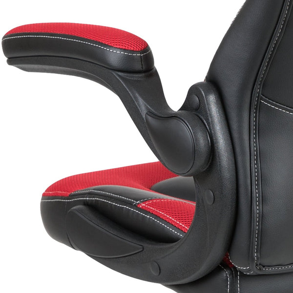English Elm X10 Gaming Chair - Ergonomic Racing-Style Office Chair with Adjustable Features for Ultimate Comfort Red CH-00095-RED-GG