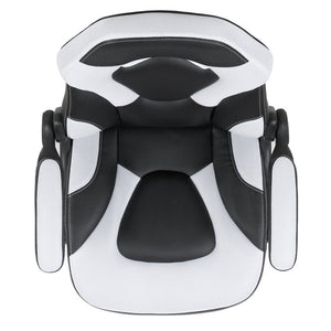 English Elm X10 Gaming Chair - Ergonomic Racing-Style Office Chair with Adjustable Features for Ultimate Comfort White CH-00095-WH-GG