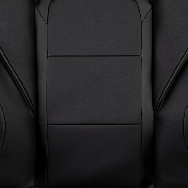 English Elm X40 Gaming Chair - Ergonomic Comfort with Reclining Design, Massaging Lumbar Support & Footrest Black CH-00288-BK-BK-GG