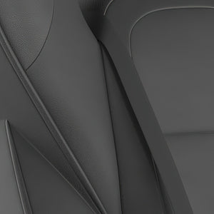 English Elm X40 Gaming Chair with Ergonomic Design, Fully Reclining Back, USB Massaging Pillow & Smooth Wheels Black CH-00288-BK-BK-RLB-GG