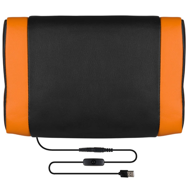 English Elm X40 Gaming Chair - Ergonomic Comfort with Reclining Design, Massaging Lumbar Support & Footrest Black with Orange Trim CH-00288-OR-GG