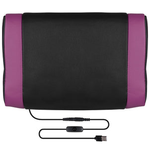 English Elm X40 Gaming Chair - Ergonomic Comfort with Reclining Design, Massaging Lumbar Support & Footrest Black with Purple Trim CH-00288-PR-GG