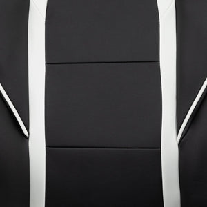 English Elm X40 Gaming Chair - Ergonomic Comfort with Reclining Design, Massaging Lumbar Support & Footrest Black with White Trim CH-00288-WH-GG