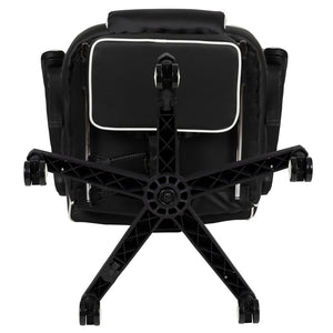 English Elm X40 Gaming Chair - Ergonomic Comfort with Reclining Design, Massaging Lumbar Support & Footrest Black with White Trim CH-00288-WH-GG