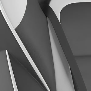 English Elm X40 Gaming Chair with Ergonomic Design, Fully Reclining Back, USB Massaging Pillow & Smooth Wheels Black with White Trim CH-00288-WH-RLB-GG