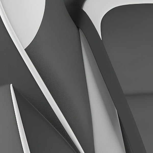 English Elm X40 Gaming Chair with Ergonomic Design, Fully Reclining Back, USB Massaging Pillow & Smooth Wheels Black with White Trim CH-00288-WH-RLB-GG