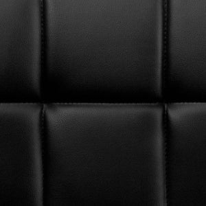 English Elm Genna Contemporary Quilted Vinyl Adjustable Barstool with Chrome Base for Modern Spaces and Comfort Black CH-102029-BK-GG