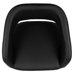 English Elm Erik Contemporary Adjustable Height Barstool with Rounded Mid-Back for Modern Kitchen Spaces Black/Gold Frame CH-122070-BK-G-GG