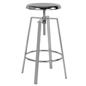 English Elm Toledo Industrial Style Barstool with Adjustable Height & 360° Swivel for Modern Home Bars Chrome CH-181070-26S-CHR-GG