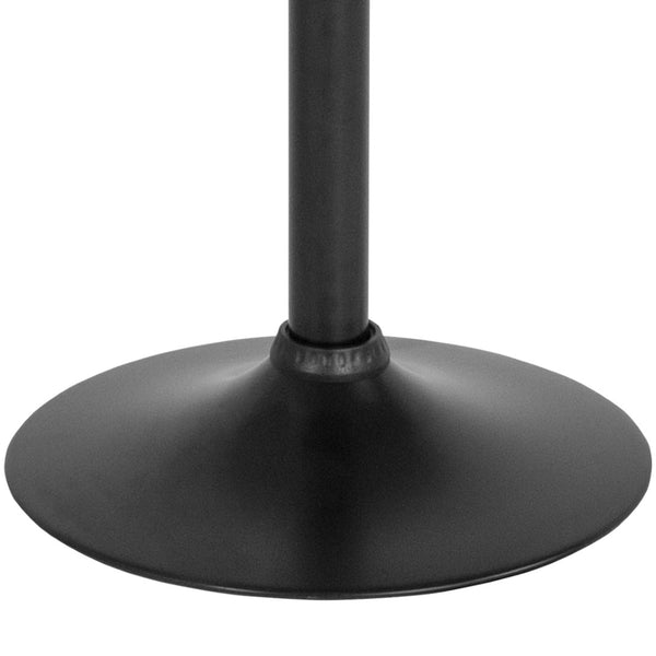 English Elm Madrid Series Adjustable Height Retro Barstool with Swivel Seat and Stable Base for Stylish Comfort Black CH-181220-BK-GG