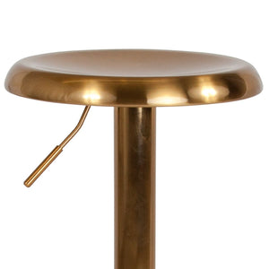 English Elm Madrid Series Adjustable Height Retro Barstool with Swivel Seat and Stable Base for Stylish Comfort Gold CH-181220-GD-GG