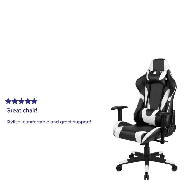 English Elm X20 Gaming Chair - Ergonomic High-Back Office Seat with Fully Reclining Back for Ultimate Comfort Black CH-187230-1-BK-GG