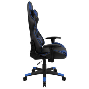 English Elm X20 Gaming Chair - Ergonomic High-Back Office Seat with Fully Reclining Back for Ultimate Comfort Blue CH-187230-1-BL-GG