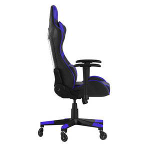 English Elm X20 Gaming Chair - Ergonomic Racing-Style Office Chair with Reclining Back and Smooth Roller Wheels Blue CH-187230-1-BL-RLB-GG