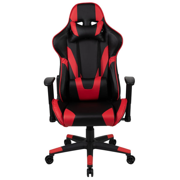 English Elm X20 Gaming Chair - Ergonomic High-Back Office Seat with Fully Reclining Back for Ultimate Comfort Red CH-187230-1-Red-GG