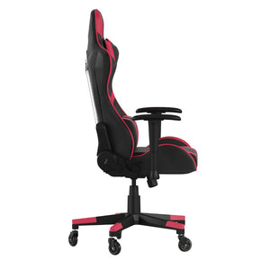English Elm X20 Gaming Chair - Ergonomic Racing-Style Office Chair with Reclining Back and Smooth Roller Wheels Red CH-187230-1-Red-RLB-GG