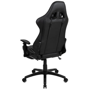 English Elm X30 Gaming Chair Ergonomic Office Chair with Fully Reclining Back, Slide-Out Footrest & Comfort Support Gray CH-187230-GY-GG