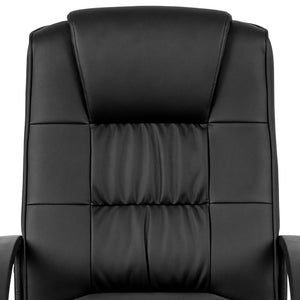 English Elm Biscayne High-Back LeatherSoft Task Office Chair - Ergonomic Comfort with Adjustable Features & Arms CH-197051X000-BK-GG
