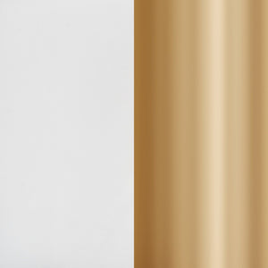 English Elm Chloe Commercial Mid-Back Task Chair – Ergonomic, Adjustable Height, Armless Design, Smooth Mobility White LeatherSoft/Gold Frame CH-232174-1-WH-GLD-GG