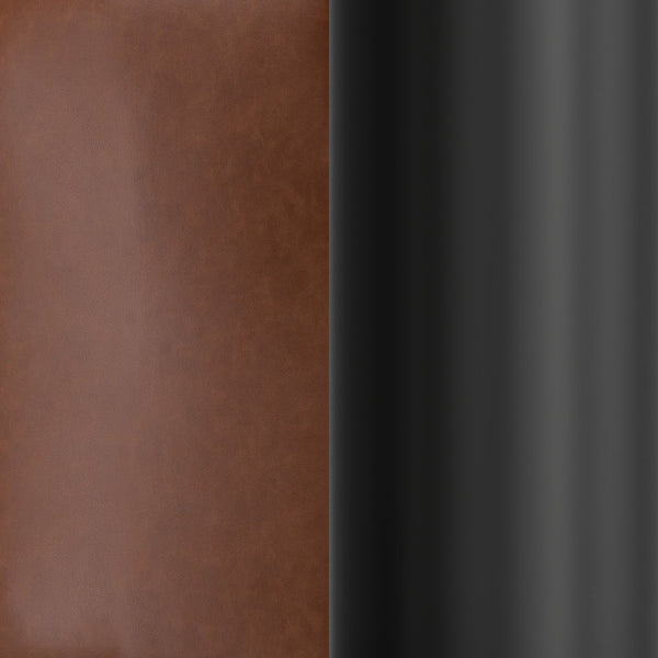 English Elm Chloe Commercial Mid-Back Task Office Chair with Ergonomic Design, Adjustable Height & Swivel Function Cognac LeatherSoft/Black Frame CH-232174-CGN-BK-GG