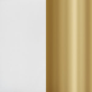 English Elm Chloe Commercial Wide Armless Task Office Chair with Ergonomic Support, Swivel, and Stable Base White LeatherSoft/Gold Frame CH-232196-WH-GLD-GG