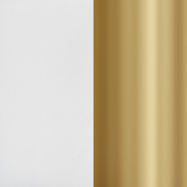 English Elm Chloe Commercial Wide Armless Task Office Chair with Ergonomic Support, Swivel, and Stable Base White LeatherSoft/Gold Frame CH-232196-WH-GLD-GG