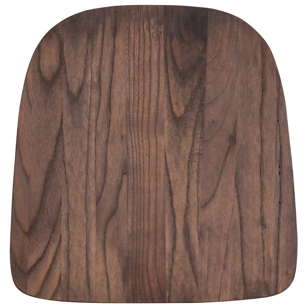 English Elm Perry Rustic Walnut Wood Seat Replacement Enhances Metal Chairs with Style & Comfort for All Spaces CH-31230M1D-GG