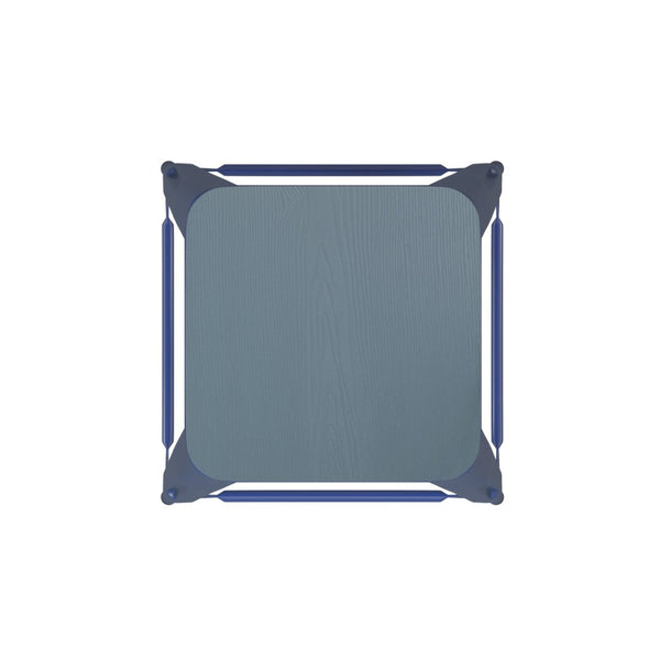 English Elm Kai Commercial Grade 24" Backless Metal Counter Stool for Indoor-Outdoor Use - Durable & Stylish Design Teal-Blue Seat/Blue Frame CH-31320-24-BL-PL2C-GG