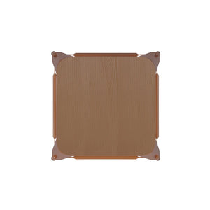 English Elm Kai Commercial-Grade 30" Backless Metal Barstool for Indoor-Outdoor Use, Durable & Lightweight Design Teak Seat/Orange Frame CH-31320-30-OR-PL2T-GG