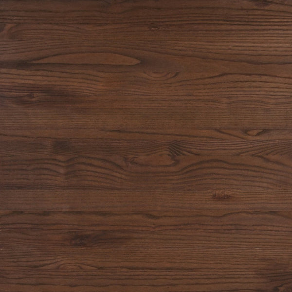 English Elm Prince 23.5" Square Black Metal Table with Rustic Walnut Top - Perfect for Bistro or Home Use CH-31330-29M1-BK-GG