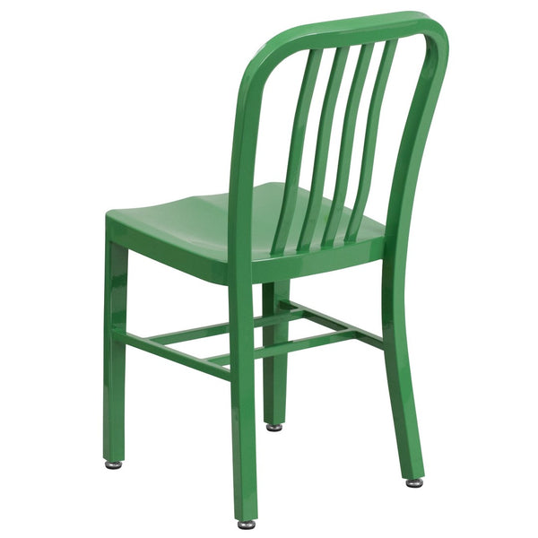 English Elm Gael Commercial-Grade Metal Chair for Indoor & Outdoor Use - Durable, Stylish, and Comfortable Seating Green CH-61200-18-GN-GG