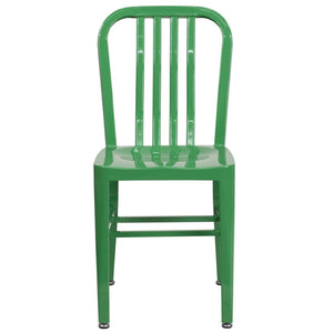 English Elm Gael Commercial-Grade Metal Chair for Indoor & Outdoor Use - Durable, Stylish, and Comfortable Seating Green CH-61200-18-GN-GG