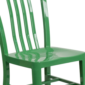 English Elm Gael Commercial-Grade Metal Chair for Indoor & Outdoor Use - Durable, Stylish, and Comfortable Seating Green CH-61200-18-GN-GG
