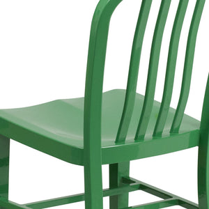 English Elm Gael Commercial-Grade Metal Chair for Indoor & Outdoor Use - Durable, Stylish, and Comfortable Seating Green CH-61200-18-GN-GG