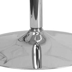 English Elm Hills 39.25'' Round Glass Cocktail Table with Chrome Base - Elegant, Durable & Ideal for Events CH-8-GG