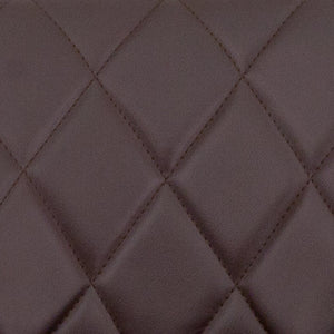 English Elm Dale Contemporary Vinyl Bucket Seat Barstool with Diamond Back and Chrome Base for Modern Spaces Brown CH-82028A-BRN-GG