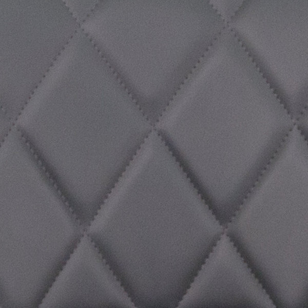 English Elm Dale Contemporary Vinyl Bucket Seat Barstool with Diamond Back and Chrome Base for Modern Spaces Gray CH-82028A-GY-GG