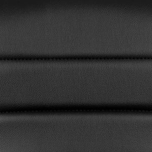 English Elm Vincent Modern Adjustable Bar Stool with Mid-Back Support, 360° Swivel Seat and Stylish Footrest Black Vinyl/Chrome Frame CH-92023-1-BK-GG