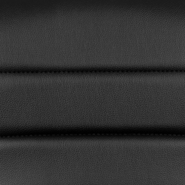 English Elm Vincent Modern Adjustable Bar Stool with Mid-Back Support, 360° Swivel Seat and Stylish Footrest Black Vinyl/Chrome Frame CH-92023-1-BK-GG