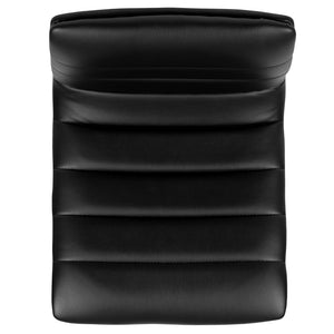 English Elm Vincent Modern Adjustable Bar Stool with Mid-Back Support, 360° Swivel Seat and Stylish Footrest Black Vinyl/Chrome Frame CH-92023-1-BK-GG