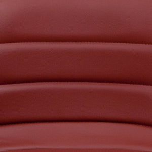 English Elm Vincent Modern Adjustable Bar Stool with Mid-Back Support, 360° Swivel Seat and Stylish Footrest Burgundy Vinyl/Chrome Frame CH-92023-1-BURG-GG