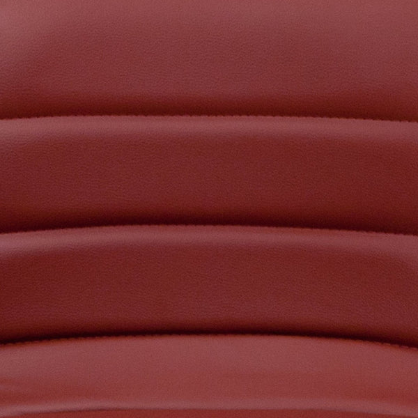 English Elm Vincent Modern Adjustable Bar Stool with Mid-Back Support, 360° Swivel Seat and Stylish Footrest Burgundy Vinyl/Chrome Frame CH-92023-1-BURG-GG