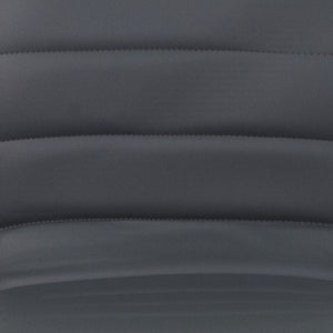 English Elm Vincent Modern Adjustable Bar Stool with Mid-Back Support, 360° Swivel Seat and Stylish Footrest Gray Vinyl/Chrome Frame CH-92023-1-GY-GG