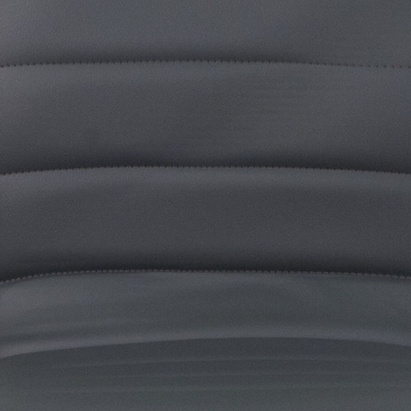 English Elm Vincent Modern Adjustable Bar Stool with Mid-Back Support, 360° Swivel Seat and Stylish Footrest Gray Vinyl/Chrome Frame CH-92023-1-GY-GG