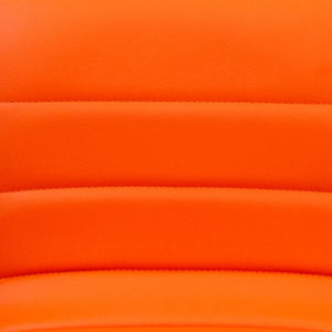 English Elm Vincent Modern Adjustable Bar Stool with Mid-Back Support, 360° Swivel Seat and Stylish Footrest Orange Vinyl/Chrome Frame CH-92023-1-ORG-GG