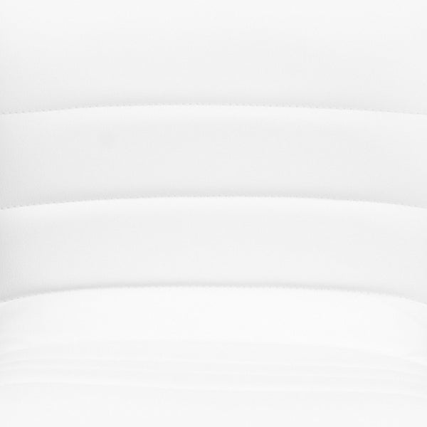 English Elm Vincent Modern Adjustable Bar Stool with Mid-Back Support, 360° Swivel Seat and Stylish Footrest White Vinyl/Chrome Frame CH-92023-1-WH-GG