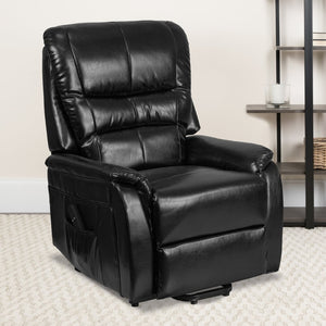English Elm HERCULES Series Remote Lift Recliner for Comfort, Support, and Easy Transitions for Seniors Black LeatherSoft CH-US-153062L-BK-LEA-GG