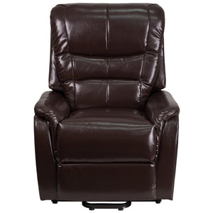 English Elm HERCULES Series Remote Lift Recliner for Comfort, Support, and Easy Transitions for Seniors Brown LeatherSoft CH-US-153062L-BRN-LEA-GG