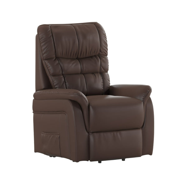 English Elm HERCULES Series Remote Lift Recliner for Comfort, Support, and Easy Transitions for Seniors Cognac LeatherSoft CH-US-153062L-CGN-LEA-GG