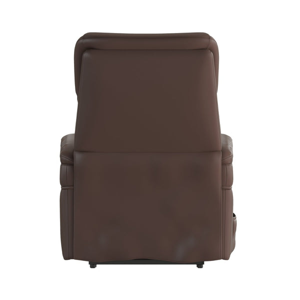 English Elm HERCULES Series Remote Lift Recliner for Comfort, Support, and Easy Transitions for Seniors Cognac LeatherSoft CH-US-153062L-CGN-LEA-GG